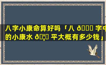八字小康命算好吗「八 🐘 字中的小康水 🦁 平大概有多少钱」